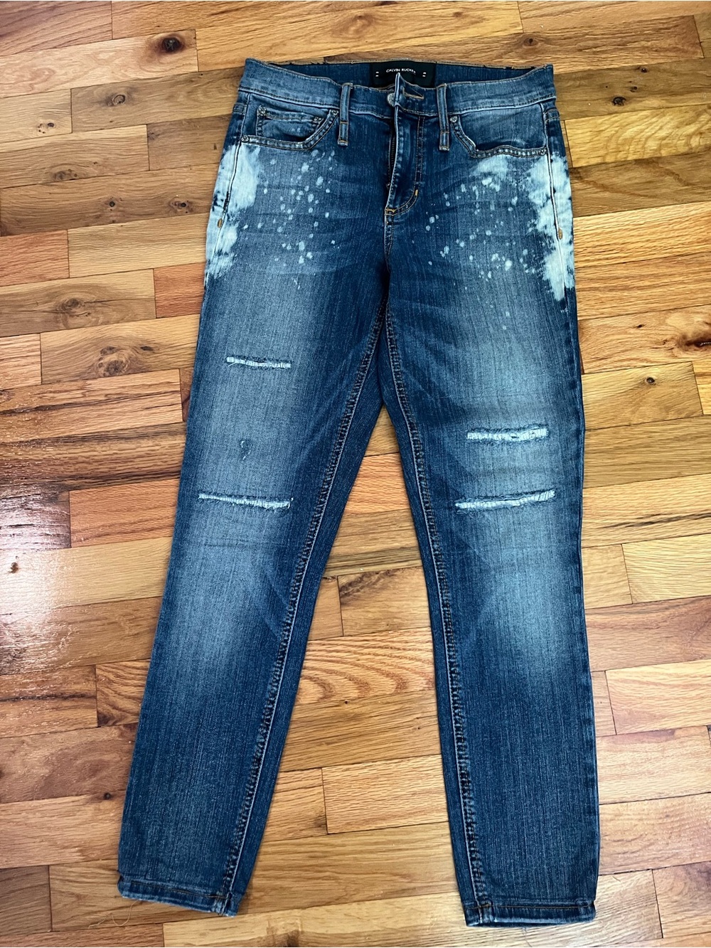 Calvin Rucker | Bleach Splatter Skinny Jeans